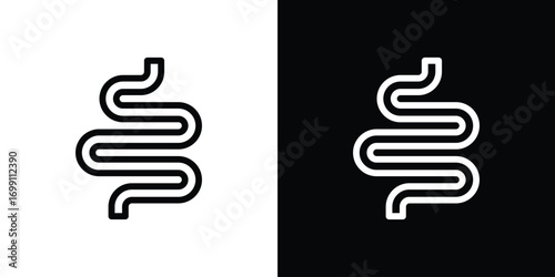 Intestines icon design elements. icons for app or web