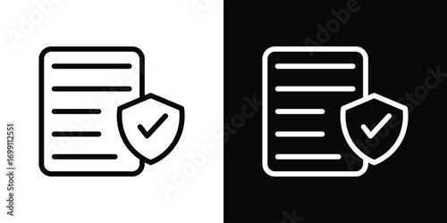 Insurance policy icon design elements. icons for app or web