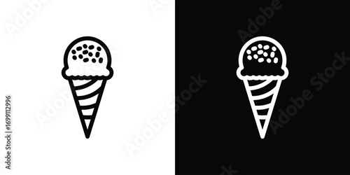 Ice cream cone icon design elements. icons for app or web