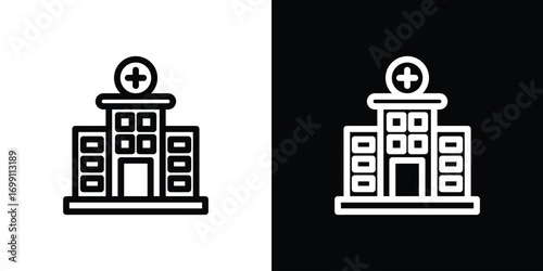 Hospital icon design elements. icons for app or web