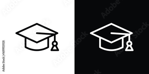 Graduation cap icon design elements. icons for app or web