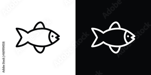 Fish icon design elements. icons for app or web