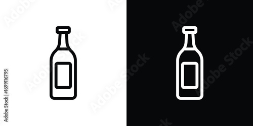 Champagne bottle icon design elements. icons for app or web
