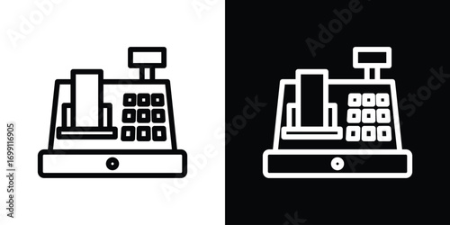 Cash register icon design elements. icons for app or web