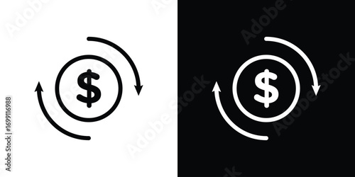 Cash flow icon design elements. icons for app or web