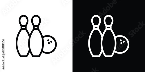 Bowling icon design elements. icons for app or web