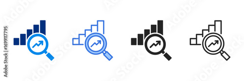 Analysis Icon Set Multiple Style Vector Illustration 