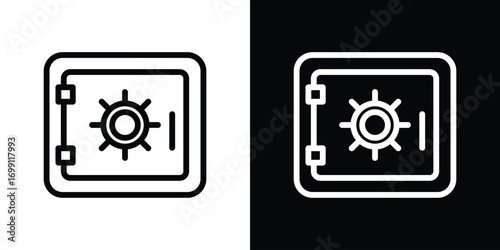 Bank vault icon design elements. icons for app or web