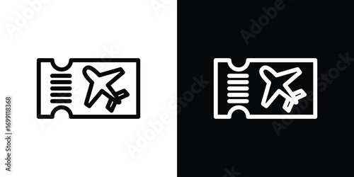 Airline ticket icon design elements. icons for app or web