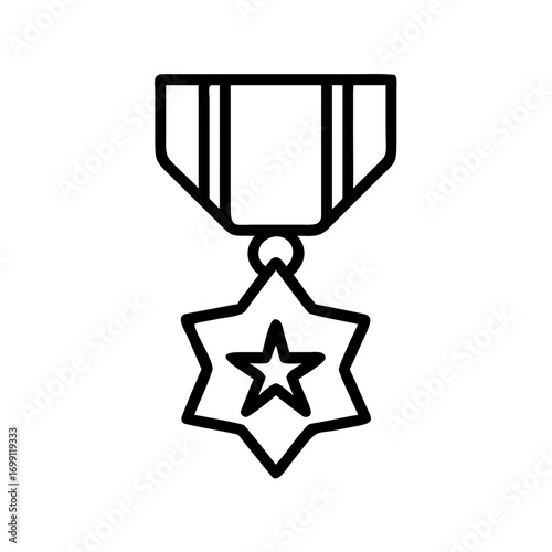 Army Medal of Honor Award Icon for Web and Graphic Design