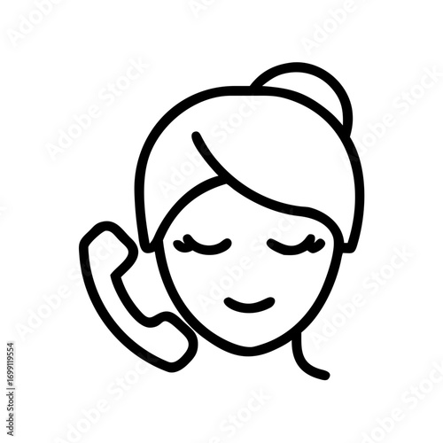 Beauty Call Symbol Icon for Web and Graphic Design