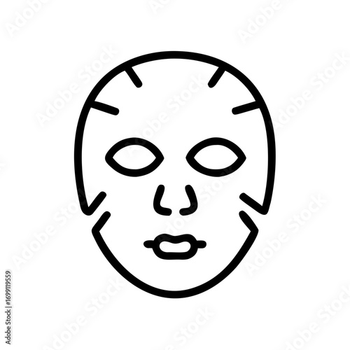 Beauty Mask Icon for Web and Graphic Design