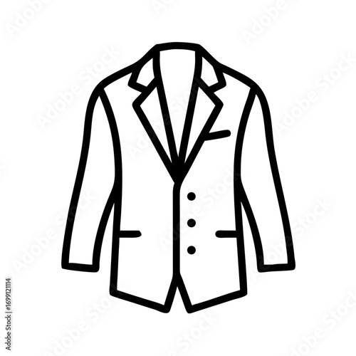 Casual Blazer Jacket Icon for Web and Graphic Design
