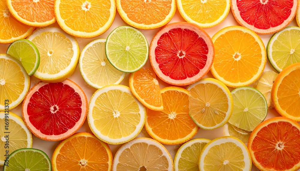 Obraz premium Citrus fruit slices pattern
