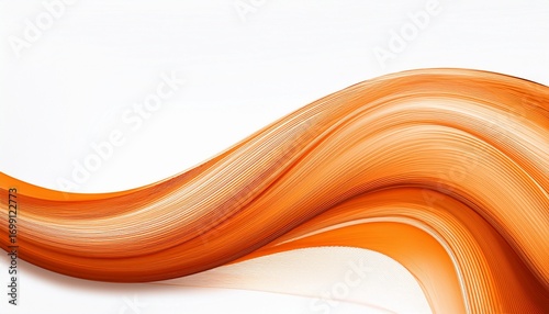 orange wave abstract design white background