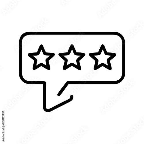 Customer Feedback Review Comments Icon for Web and Graphic Design