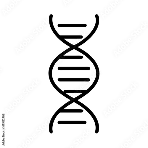 DNA Helix Medical Science Icon for Web and Graphic Design