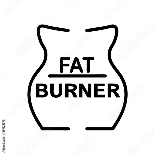Fat Burner Icon for Web and Graphic Design