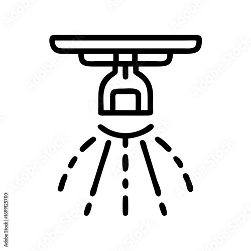 Fire Sprinkler Icon for Web and Graphic Design