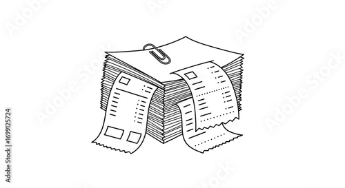 Overwhelmed: Stack of Bills and Paperwork Needing Attention Now