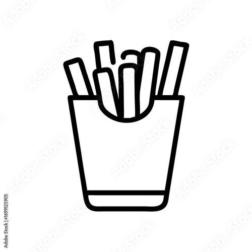 French Fries Icon for Web and Graphic Design