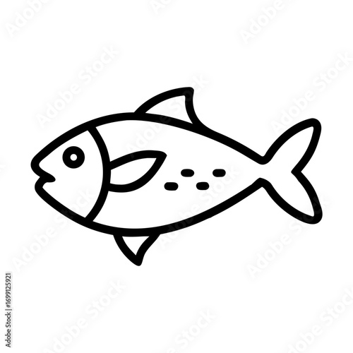 Fresh Fish Catch Icon for Web and Graphic Design