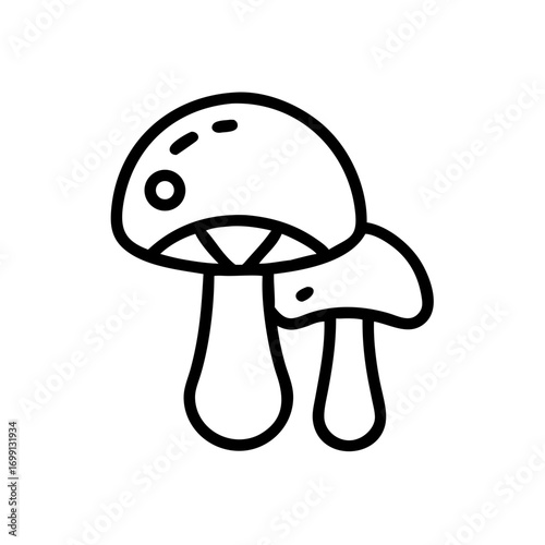 Hunting Mushroom Icon for Web and Graphic Design
