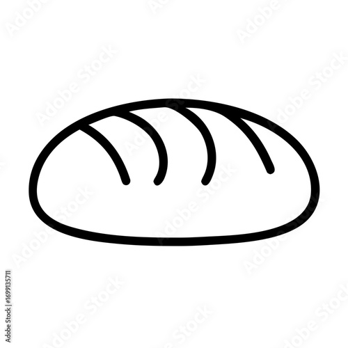 Round Bread Loaf Bun Icon for Web and Graphic Design