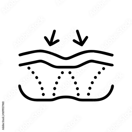 Skin Elasticity Icon for Web and Graphic Design