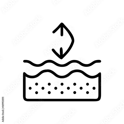 Skin Layer Care Icon for Web and Graphic Design