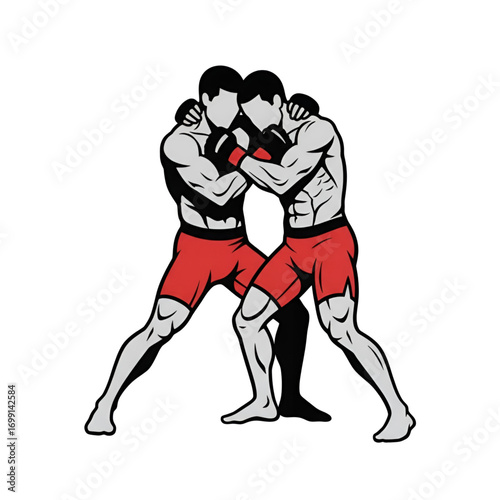 illustration of a boxer in action