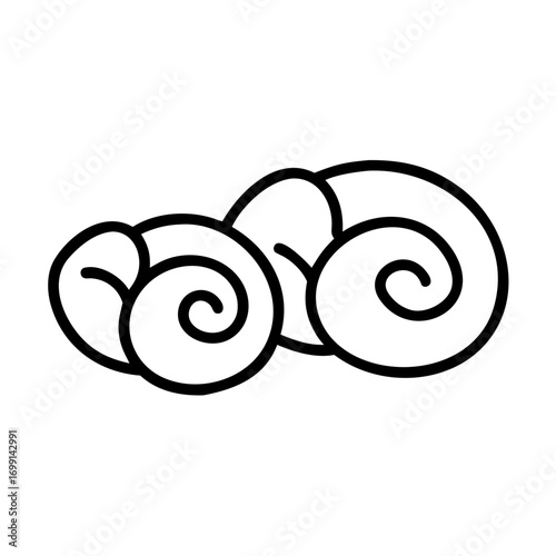 Snail Shell Seafood Escargot Icon for Web and Graphic Design