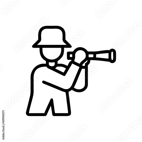 Wallpaper Mural Soldier Binoculars Scouting Gear Icon for Web and Graphic Design Torontodigital.ca