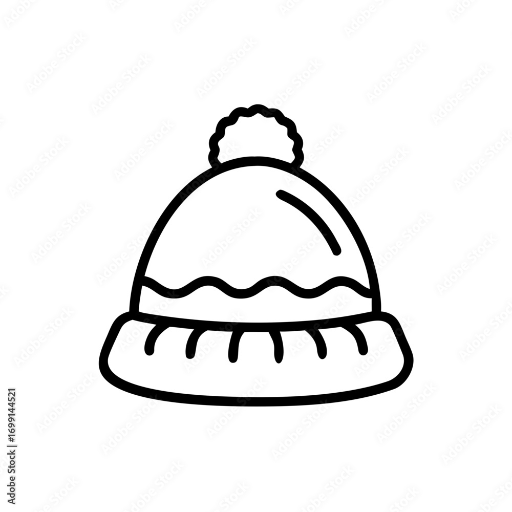 Fototapeta premium Warm Wool Hat Beanie Icon for Web and Graphic Design