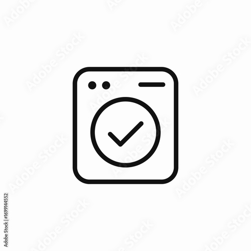 appliance confirmed status icon sign vector