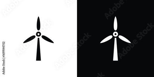 Wind turbine icon symbol infographics website design, logo, app, UI