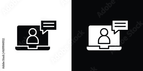Webinar icon symbol infographics website design, logo, app, UI
