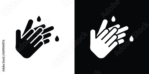 Wash hands icon symbol infographics website design, logo, app, UI