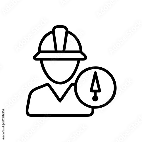 Worker Safety Icon for Web and Graphic Design