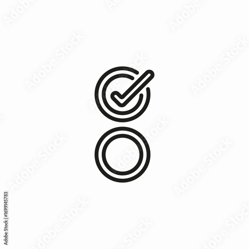 confirmed checked selection icon sign vector