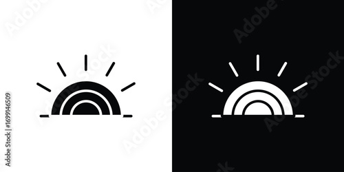 Sunrise icon symbol infographics website design, logo, app, UI