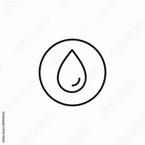 drop in circle icon sign vector