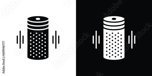 Smart speaker icon symbol infographics website design, logo, app, UI