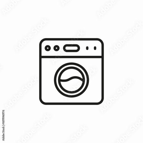 front loading washer icon sign vector