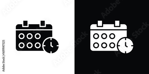 Schedule icon symbol infographics website design, logo, app, UI
