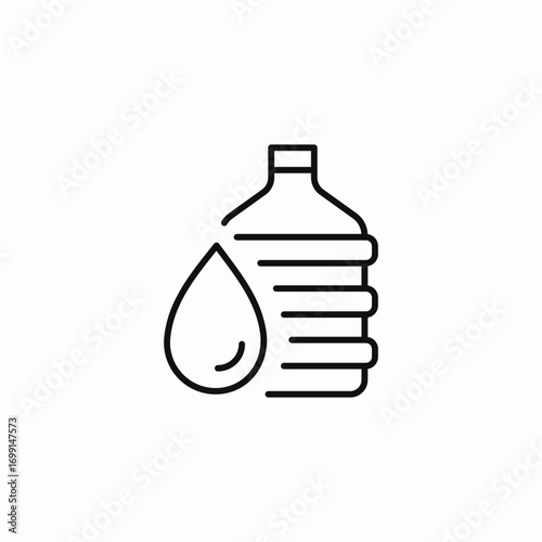 jug and drop icon sign vector