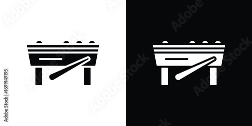 Pool table icon symbol infographics website design, logo, app, UI