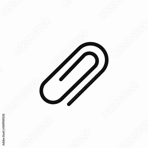 paper clip attachment icon sign vector