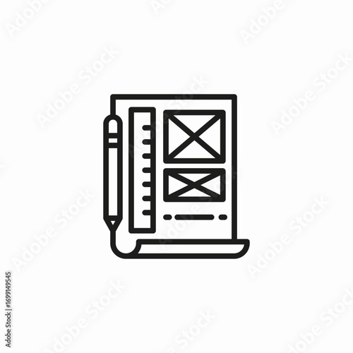 paper design layout icon sign vector