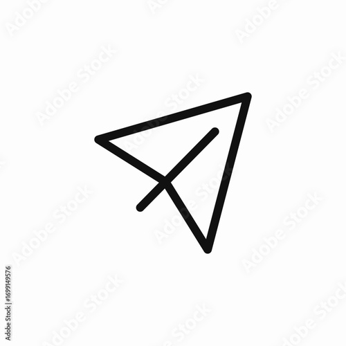 paper plane message icon sign vector